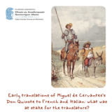 Διάλεξη της Αναπλ. Καθ. Sophie Berangere Singlard με θέμα: "Early translations of Miguel de Cervantes's Don Quixote to French and Italian..."